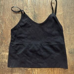 Black Goldhinge Cropped Tank Top
